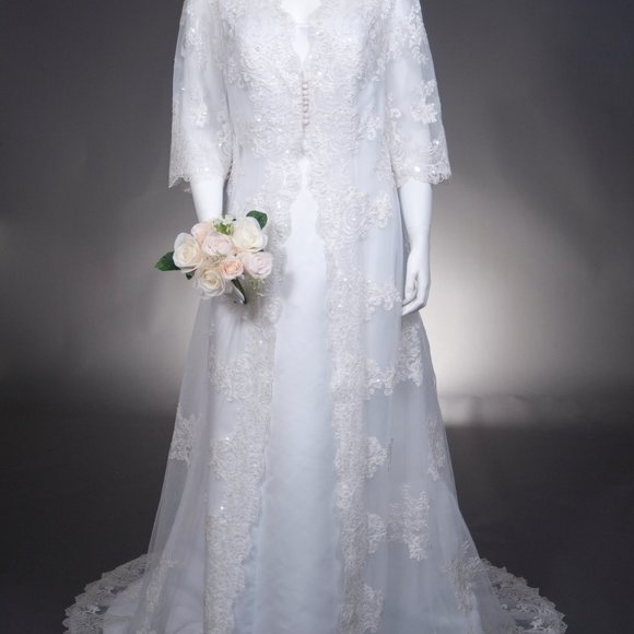 DAVID BRIDAL WEDDING DRESS - Picture 2 of 6